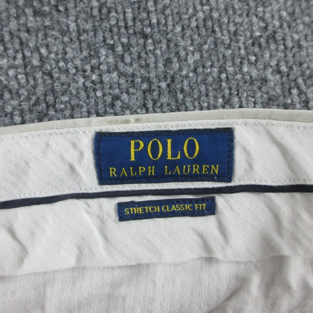 Polo Ralph Lauren Pants Mens 44x28 Beige Classic Fit Stretch‎ Chino Casual Khaki